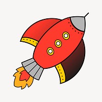 Space rocket clipart, vehicle illustration vector. Free public domain CC0 image