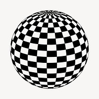 Patterned ball illustration. Free public domain CC0 image