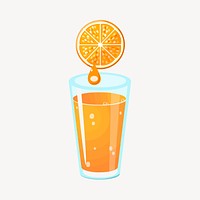 Orange juice clipart, drinks illustration vector. Free public domain CC0 image