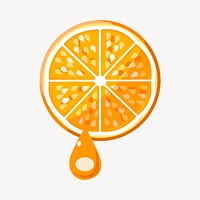 Orange clipart, illustration vector. Free public domain CC0 image.