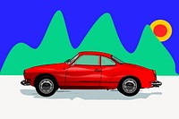 Classic car clipart, vintage vehicle illustration vector. Free public domain CC0 image