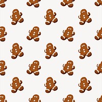 Gingerbread pattern clipart, food illustration vector. Free public domain CC0 image