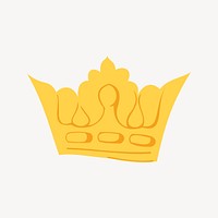 Crown collage element vector. Free public domain CC0 image.