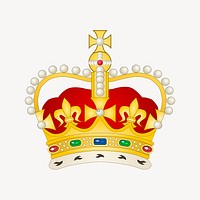 Royal crown collage element vector. Free public domain CC0 image.