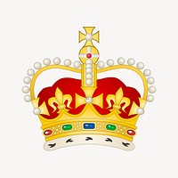 Royal crown clip art, monarch illustration. Free public domain CC0 image.