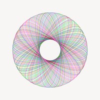 Torus shape collage element vector. Free public domain CC0 image.