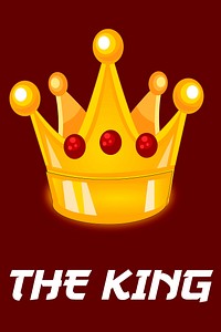 King crown collage element vector. Free public domain CC0 image.