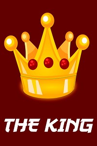 King crown clipart, monarch illustration psd. Free public domain CC0 image.