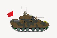 Tank weapon collage element vector. Free public domain CC0 image.