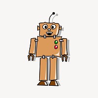 Robot clipart, cartoon illustration psd. Free public domain CC0 image.