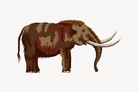 Mammoth collage element vector. Free public domain CC0 image.