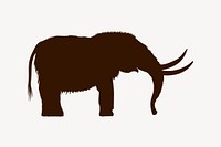 Mammoth collage element vector. Free public domain CC0 image.