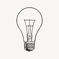 Light bulb collage element vector. Free public domain CC0 image.