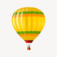 Air balloon collage element vector. Free public domain CC0 image.