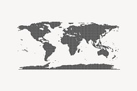 World continent collage element vector. Free public domain CC0 image.