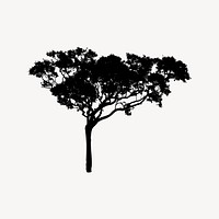 Tree silhouette clipart psd. Free public domain CC0 image.