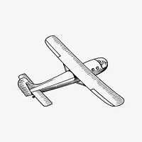 Airplane collage element vector. Free public domain CC0 image.