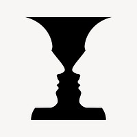 Chalice silhouette collage element vector. Free public domain CC0 image.