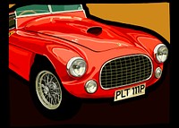 Classic car, vintage vehicle illustration. Free public domain CC0 image