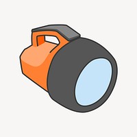 Flashlight clipart, illustration vector. Free public domain CC0 image.