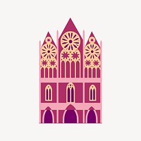 Church clipart, architecture illustration vector. Free public domain CC0 image