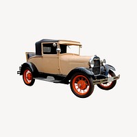 Classic car clipart, vintage vehicle illustration vector. Free public domain CC0 image