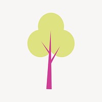 Lone tree clipart, botanical illustration vector. Free public domain CC0 image