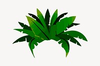 Banana leaves clipart, botanical illustration vector. Free public domain CC0 image