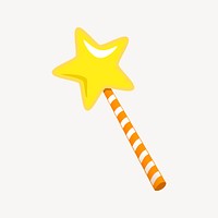 Magic wand clipart, illustration vector. Free public domain CC0 image.