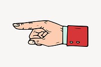 Pointing hand clipart, business illustration vector. Free public domain CC0 image