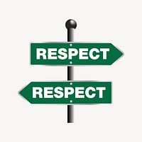 Respect sign clipart, illustration vector. Free public domain CC0 image.