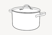 Pot clipart, drawing illustration vector. Free public domain CC0 image.