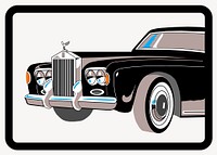 Classic car clipart, vintage vehicle illustration vector. Free public domain CC0 image