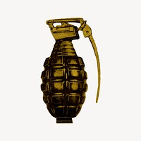 Grenade clipart, illustration vector. Free public domain CC0 image