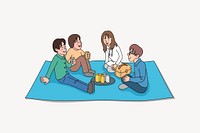 People on picnic clipart vector. Free public domain CC0 image