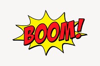 Boom! word clipart, illustration vector. Free public domain CC0 image.