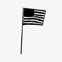 USA flag illustration. Free public domain CC0 image.