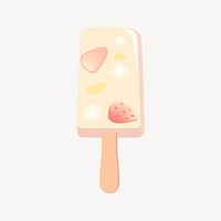 Popsicle ice-cream clipart, dessert illustration vector. Free public domain CC0 image