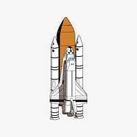 Spaceship clipart, illustration vector. Free public domain CC0 image.