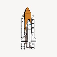 Spaceship clipart, illustration psd. Free public domain CC0 image.