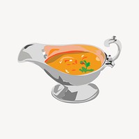 Japanese gravy clipart, food illustration vector. Free public domain CC0 image