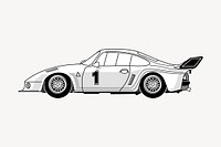 Racing car clipart, vehicle illustration vector. Free public domain CC0 image