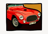 Classic car clipart, vintage vehicle illustration vector. Free public domain CC0 image