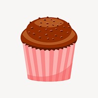 Cupcake clipart, dessert illustration vector. Free public domain CC0 image.
