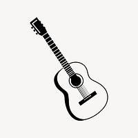 Guitar clipart, music instrument illustration vector. Free public domain CC0 image.