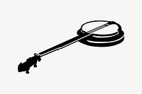 Banjo clipart, music instrument illustration vector. 