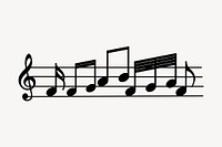 Music notes clipart, entertainment illustration vector. Free public domain CC0 image.