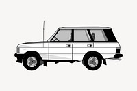 4x4 car clipart, vehicle illustration vector. Free public domain CC0 image.
