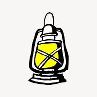 Hurricane lantern clipart, object illustration vector. Free public domain CC0 image.