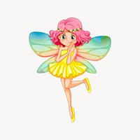 Fairy clipart, cartoon character illustration vector. Free public domain CC0 image.